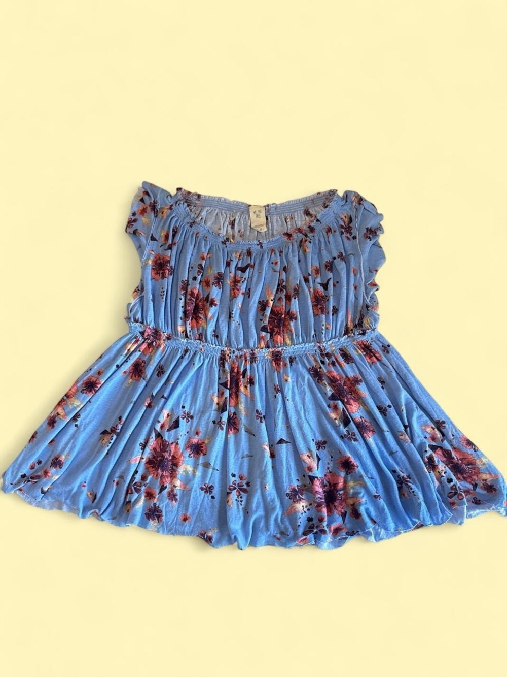 Free People We The Free “Sam” Floral Off-The-Shoulder Peasant Top
 size M